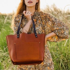 Portland Leather Goods Tote in Honey